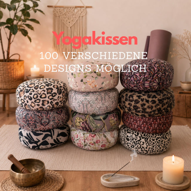 Yogakissen mit Bio Buchweizenschalen | Meditationskissen | Waschbarer Bezug | Sitzhöhe wählbar | Handmade | Achtsamkeit | Zen | Bodenkissen