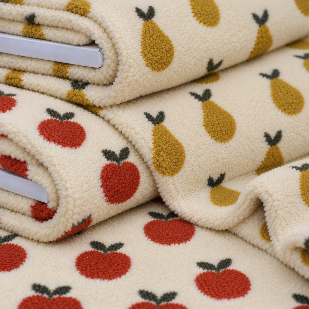 Teddystoff Birnen - Früchten Birne Apfel Früchte Retro Cool