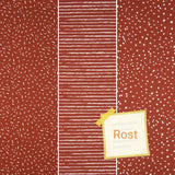 0,5 Meter Jersey Stoff Kinder Jerseystoff Meterware Punkte Streifen Striche senfgelb blau rost ecru mint grün cremeweiß