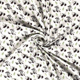 0,5 Meter Jerseystoff Pandas Bambus Digitaldruck Meterware Kinder Blätter Aquarell Optik Jersey Stoff Watercolour