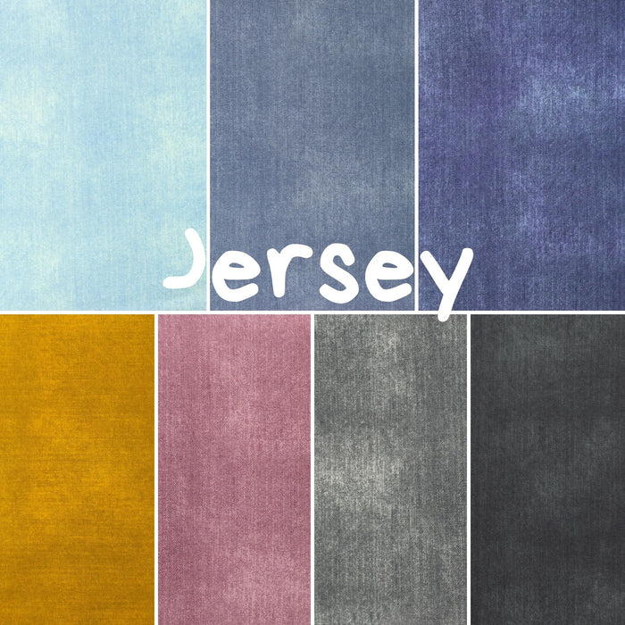 0,5 Meter Jerseystoff Jeansoptik Meterware Kinder Jeans-Optik Jeans Trikot Jersey Stoff Jeansjersey blau grau anthrazit