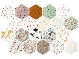 6,50 Euro/m Musselin Double Gauze Digitaldruck Muster Meterware