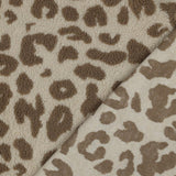 Teddystoff mit Leo/Leopardenmuster und mit Hahnentrittmuster Teddy Mantel- und Jackenstoff Pied de Poule Fur braun schwarz camél