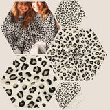 Sommer Sweat Leoparden Jerseystoff Meterware Digitaldruck Babys French Terry Leomuster Muster