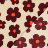 Teddystoff Retro mit Blumen Mantel- und Jackenstoff Rucksack Flowers