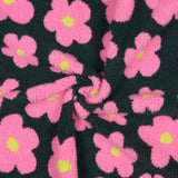 Teddystoff Retro mit Blumen Mantel- und Jackenstoff Rucksack Flowers