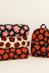 Teddystoff Retro mit Blumen Mantel- und Jackenstoff Rucksack Flowers
