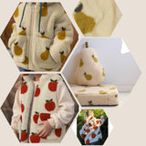 Teddystoff Birnen - Früchten Birne Apfel Früchte Retro Cool