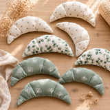 Croissant Augenkissen mit Lavendel & Rapssamen | Wärmekissen | Entspannung | Yoga | Handmade | Wellness Geschenk