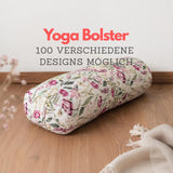 Yogabolster oval | Yoga Bolster | Meditationskissen | Bio-Buchweizen oder Kapok | Yin Yoga | Restorative Yoga | Handmade
