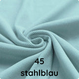 Wal Rippstrick Jersey Stoff blau ecru große Meerestiere | Baumwoll Jersey mit Lycra | Rib Jersey Stretch Stoff | Rippstoff Meterware