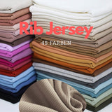 Krokodil Retro Rippstrick Jersey Stoff Auto | Baumwoll Jersey mit Lycra | Rib Jersey Stretch Stoff | Rippstoff Meterware | Kroko