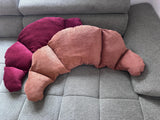 Cord Croissant Kissen 100 cm in 40 Farben | Nackenkissen | Croissantkissen | Schulanfang | Geschenk zum Einzug Kinderzimmer Deko