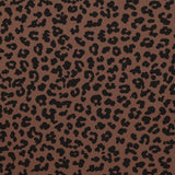 Big Leo Rippstrick Jersey Stoff Leoparden Muster | Baumwoll Jersey mit Lycra | Rib Jersey Stretch Stoff | Rippstoff Meterware | zum Nähen